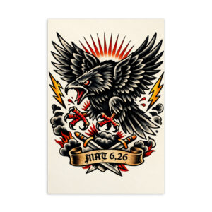 Vögel auf dem Feld - Postkarte