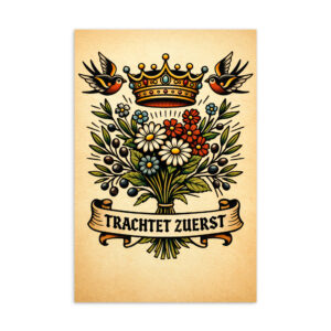 Trachtet zuerst - Postkarte