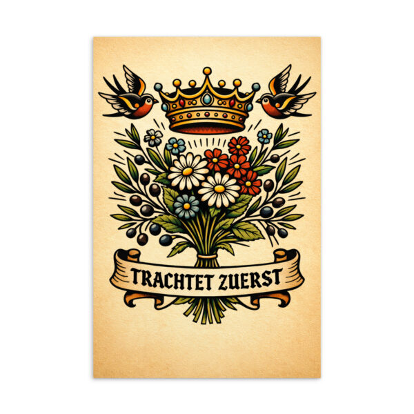 Trachtet zuerst - Postkarte