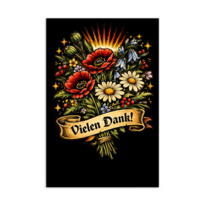 Vielen Dank - Postkarte