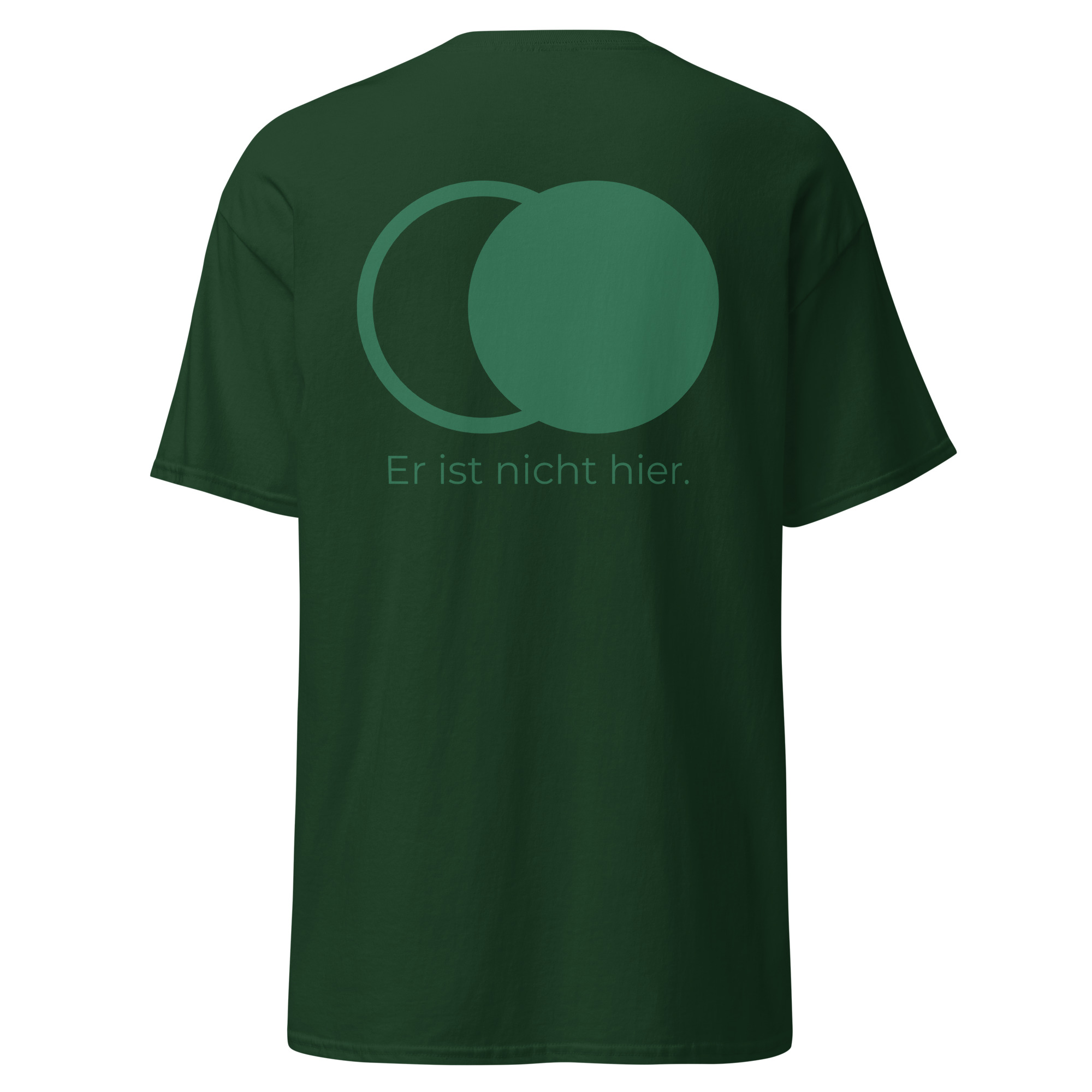 Er ist nicht hier - Druck vorne - T-Shirt – Bild 8
