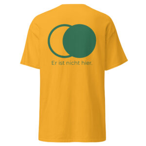 Er ist nicht hier - Druck vorne - T-Shirt – Bild 14