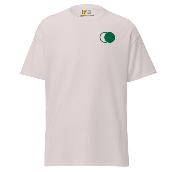 Er ist nicht hier - Stickerei vorne - T-Shirt