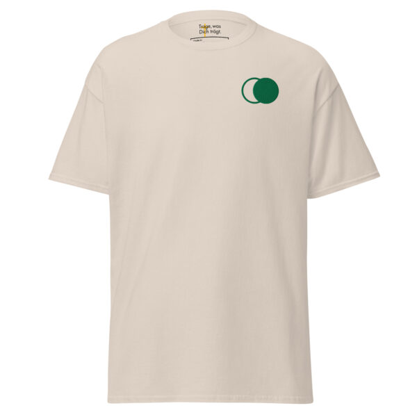 Er ist nicht hier - Stickerei vorne - T-Shirt