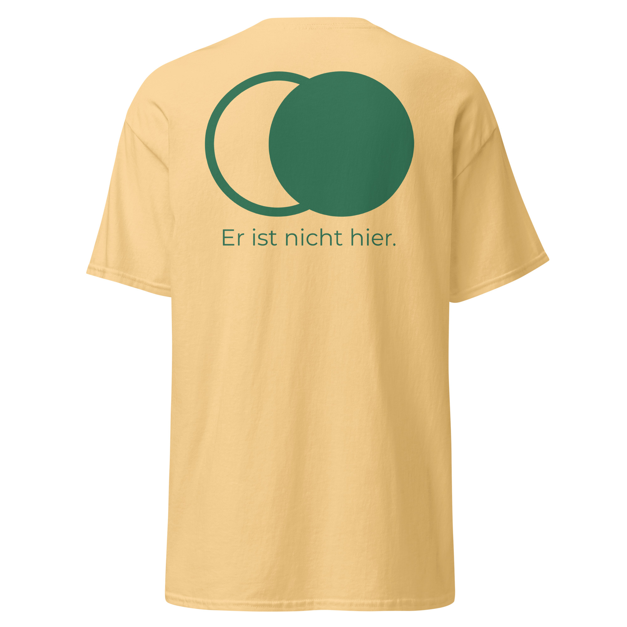 Er ist nicht hier - Stickerei vorne - T-Shirt – Bild 23