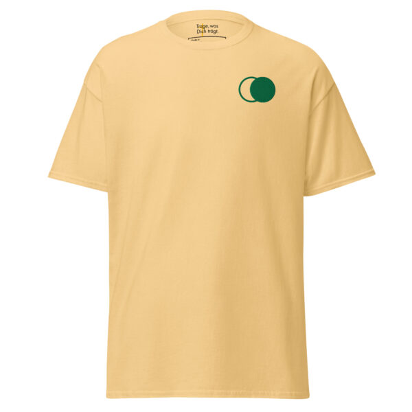 Er ist nicht hier - Stickerei vorne - T-Shirt