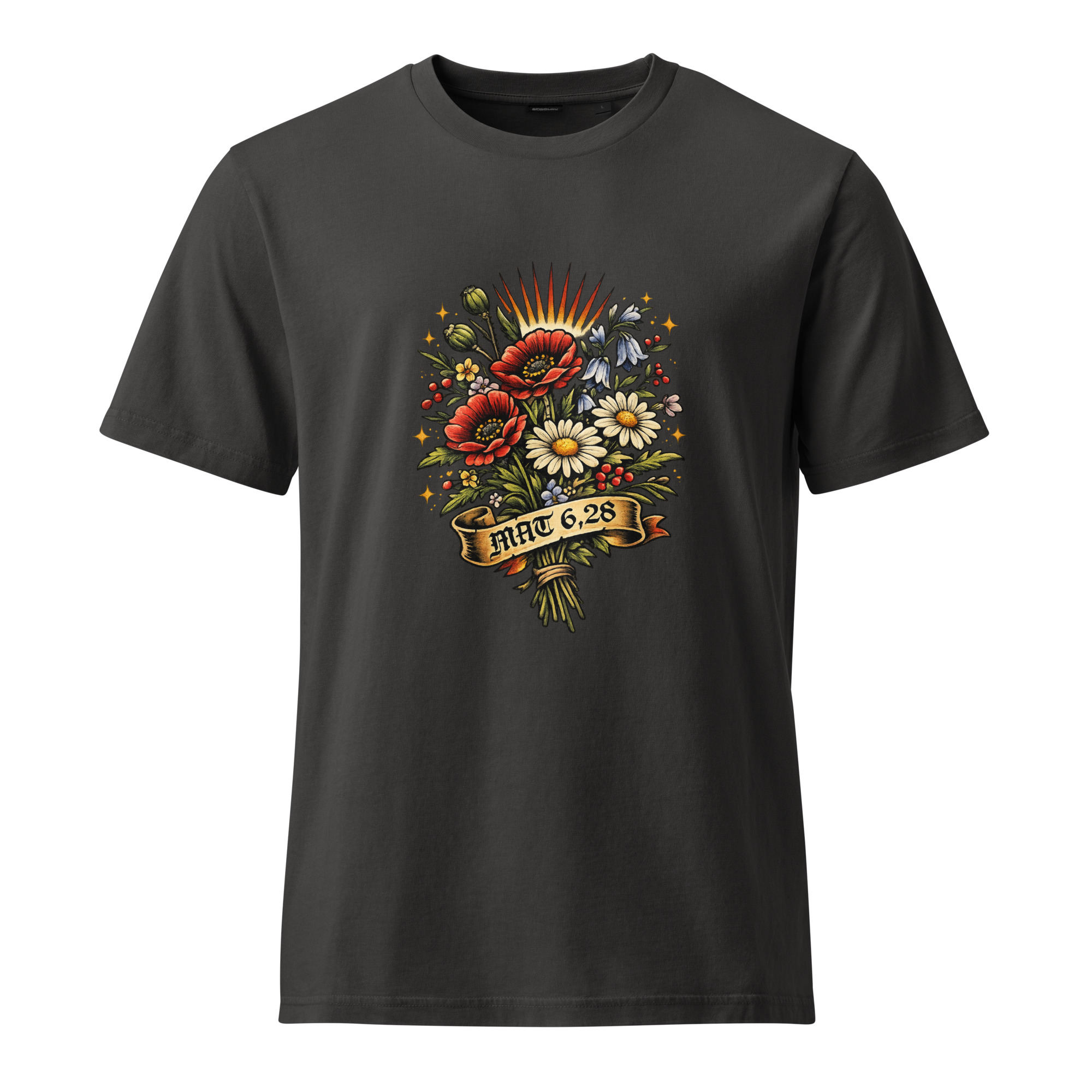 Blumen auf dem Feld- Vintage T-Shirt – Bild 1