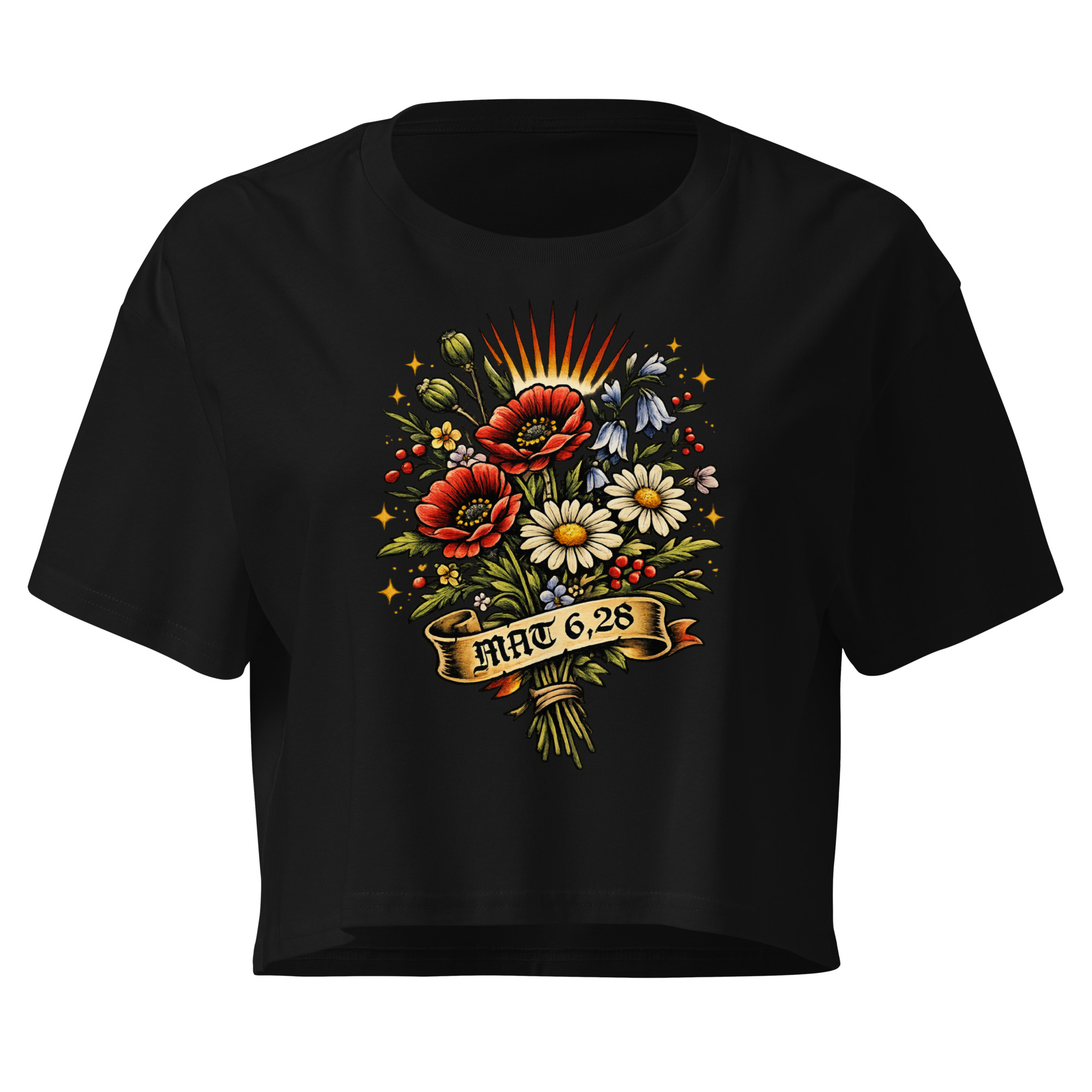 Blumen auf dem Feld - Crop-Top – Bild 1