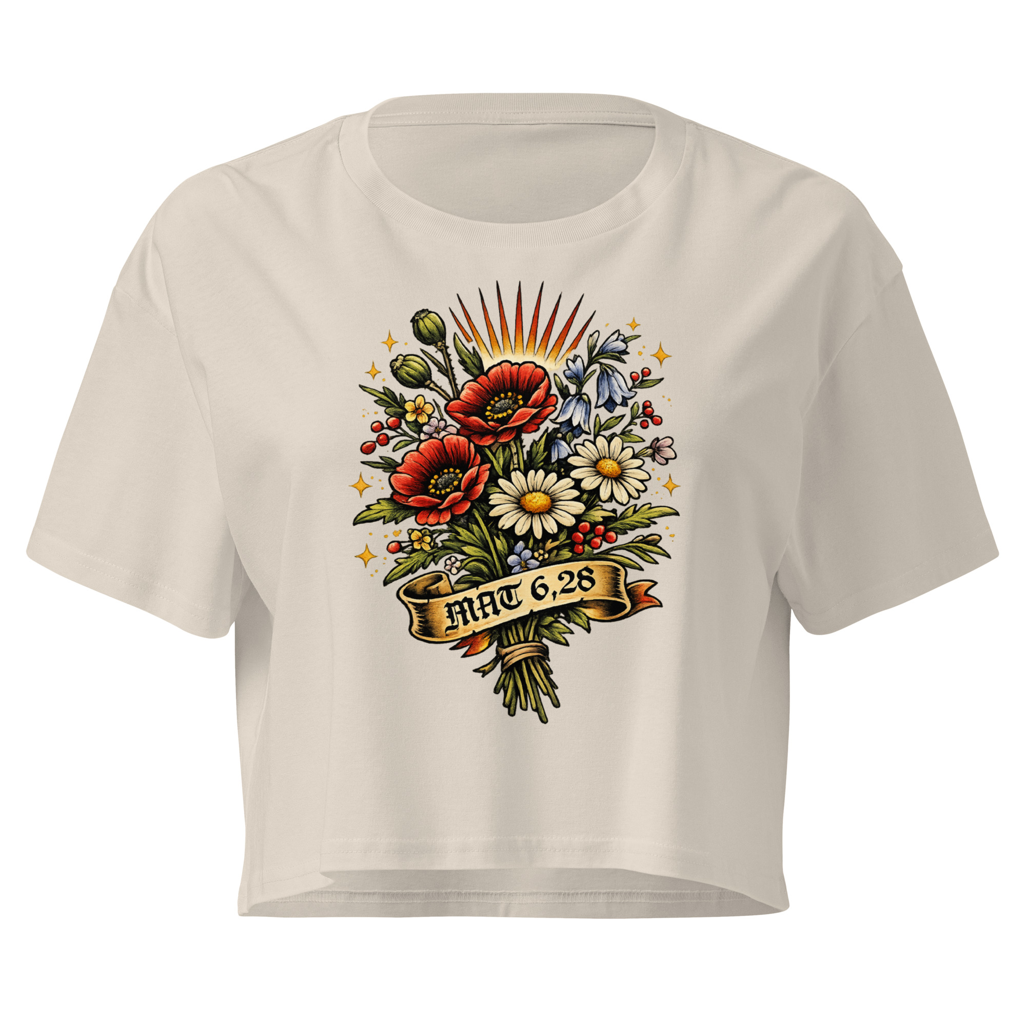 Blumen auf dem Feld - Crop-Top – Bild 3