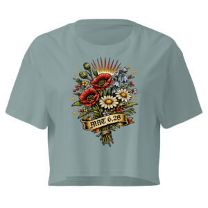 Blumen auf dem Feld - Crop-Top – Bild 2