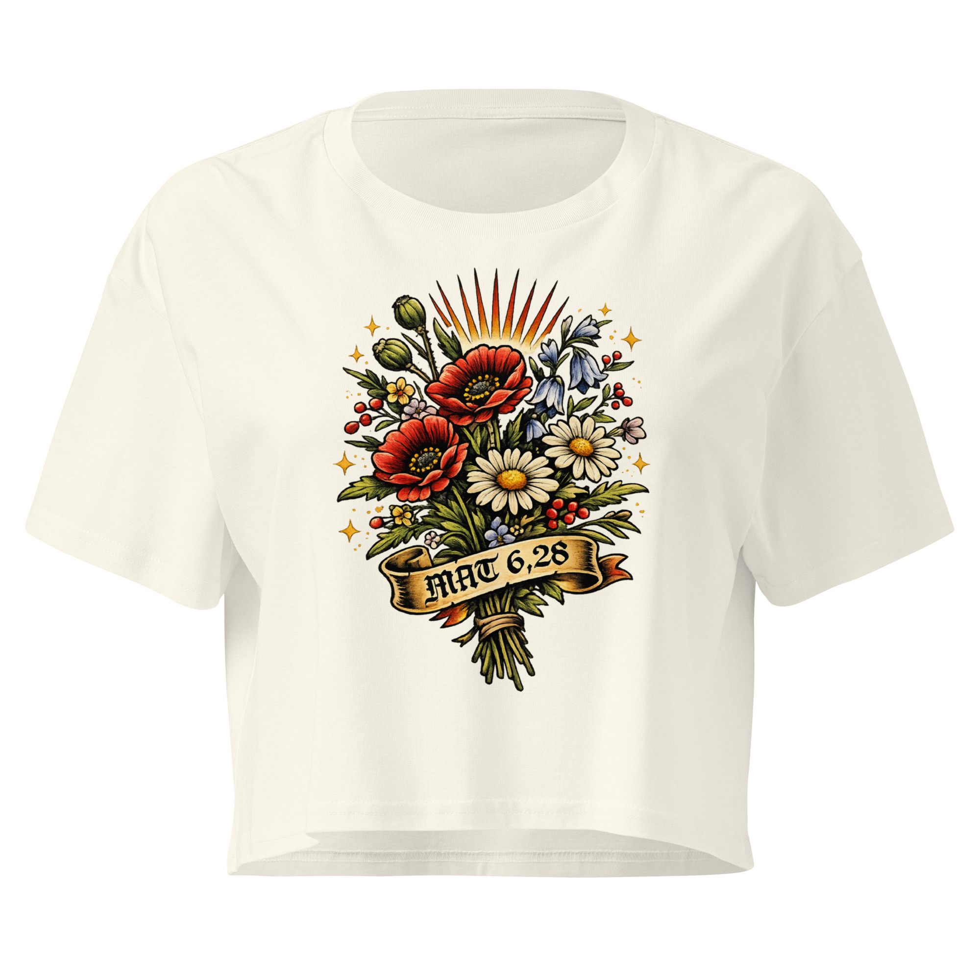 Blumen auf dem Feld - Crop-Top – Bild 5